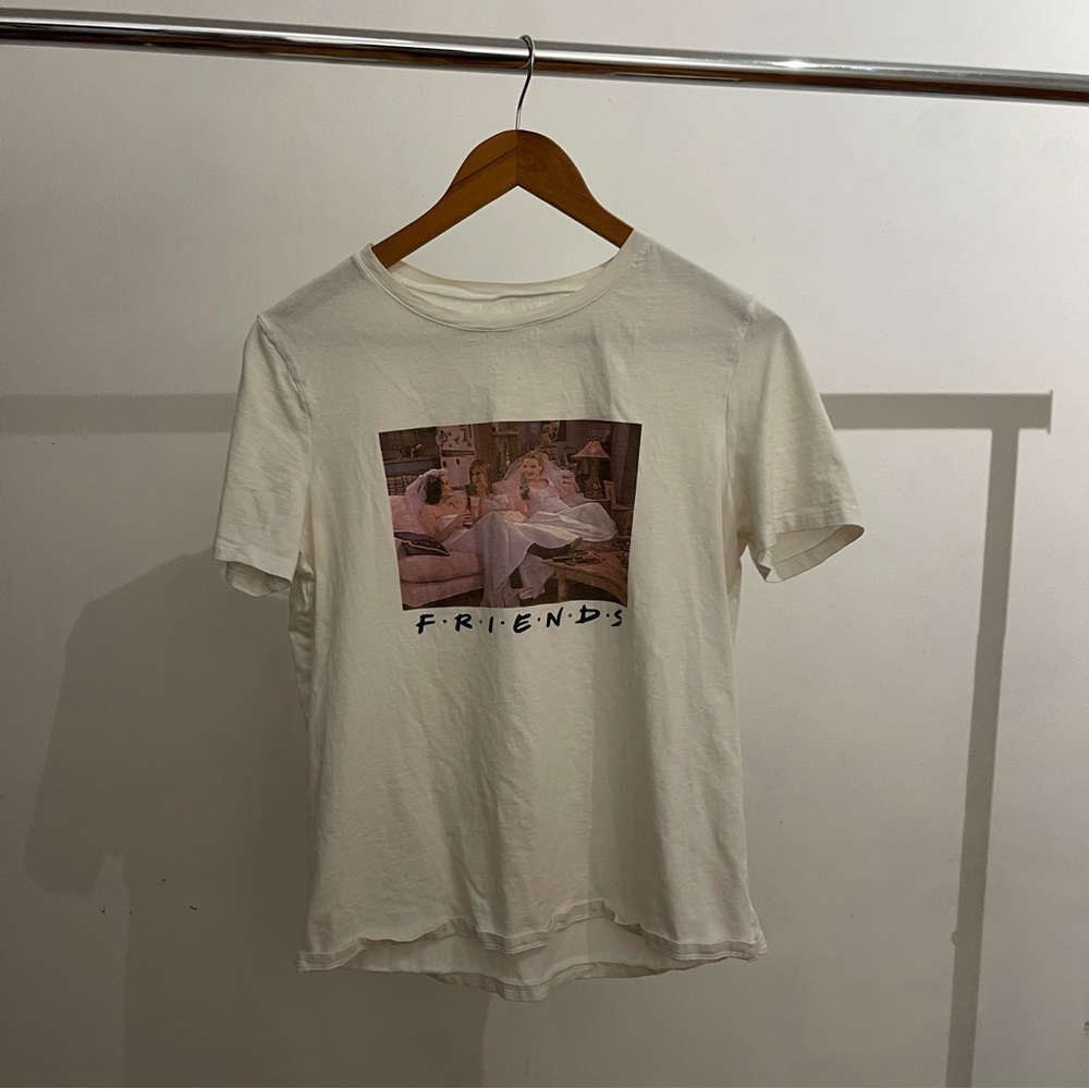 FRIENDS White Tee with Logo Print